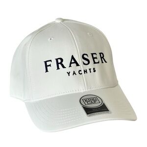 KING CAP Fraser Yachts White Baseball Hat‎ Size 59cm (Large)